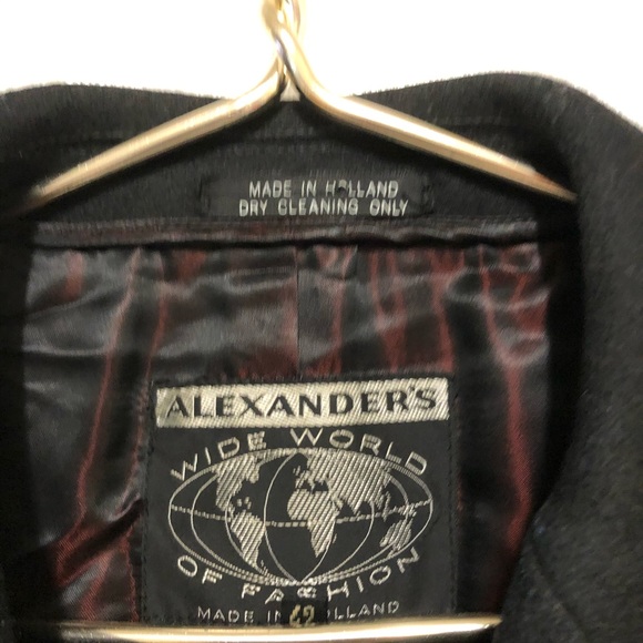 Alexander’s men black Wool Coat Holland 42 Small - Picture 7 of 8